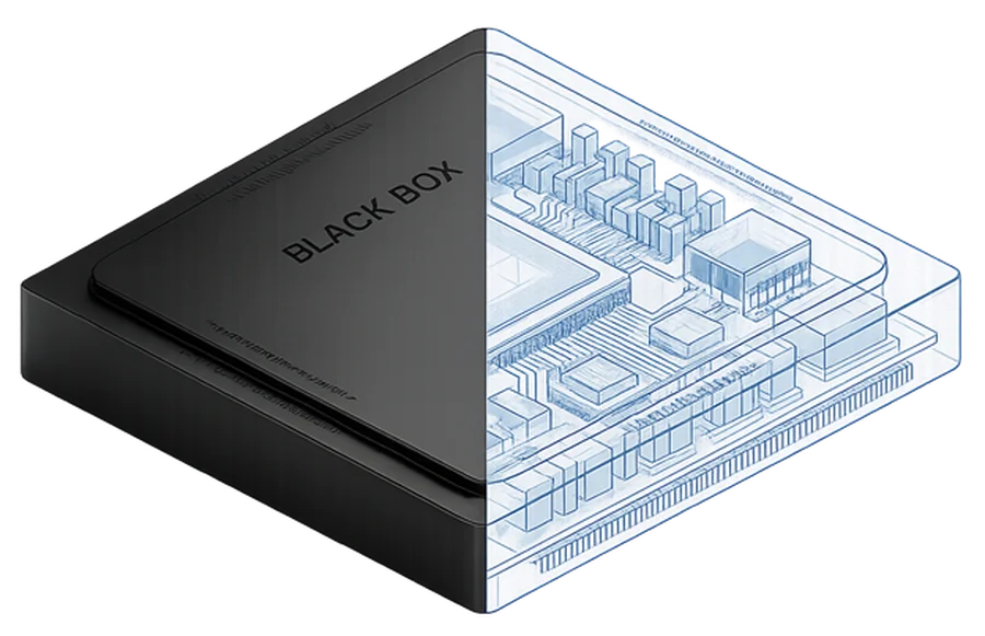 Black-box SoC cut away to reveal the silicon inside - Ghostlayer makes the hardware visible.